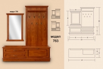 Zobrazit detail zboží: zrcadlo modul  755 (Předsíňový nábytek LUX)