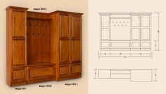 Zobrazit detail zboží: Předsíňová stěna mod. 935 (Předsíňový nábytek STANDARD)