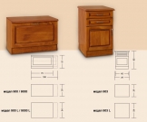 Zobrazit detail zboží: skříňka se dvěmi zásuvkami modul 903 (Předsíňový nábytek STANDARD)